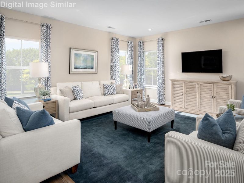 Gather with family and friends in this sunlit, open-concept floorplan — large windows and seamless flow mean you’ll never miss a conversation.