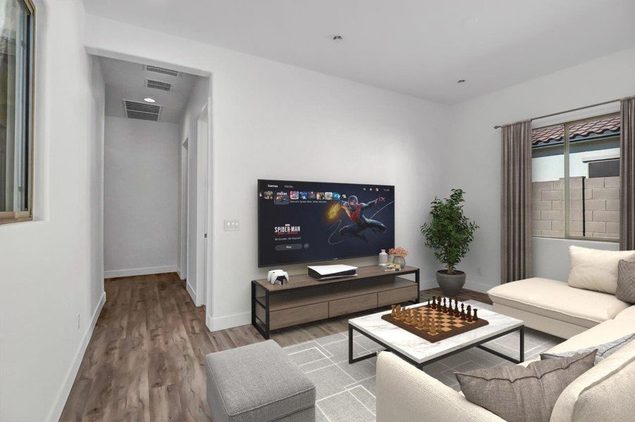 Furnished interior view inside a new home in Black Rock at Verrado, Buckeye (Image 33).