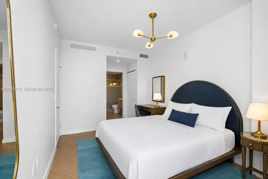 Furnished interior view inside a new home in , Miami (Image 17).