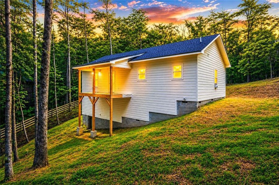Exterior details and patio area of a home in , Ellijay (Image 3). Exterior details and patio area of a home in , Ellijay (Image 3).