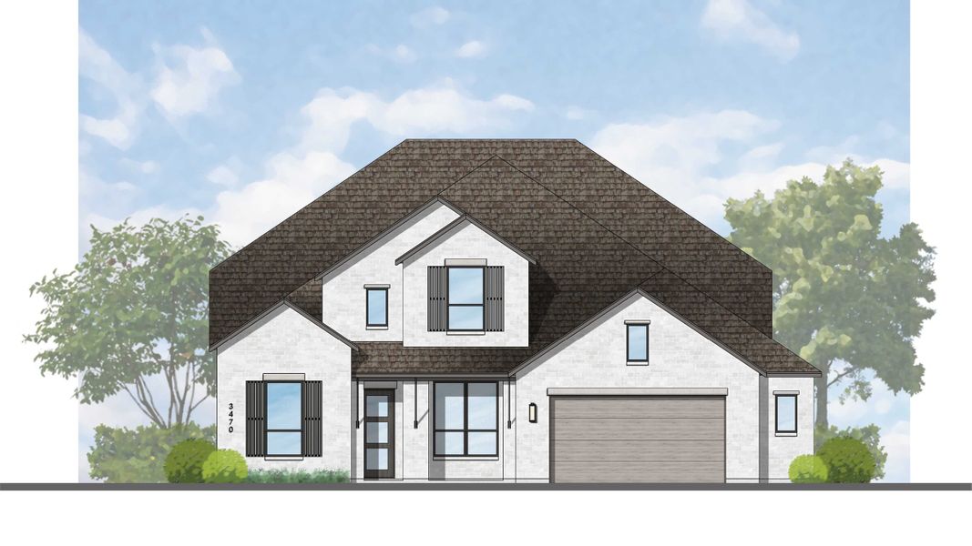 Representative rendering of the exterior for the Stanley Plan by Highland Homes (Image 3). Representative rendering of the exterior for the Stanley Plan by Highland Homes (Image 3).