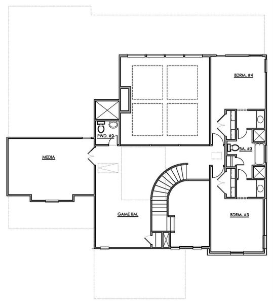 2D floor plan layout of this home in Caliterra, Dripping Springs, TX (Image 3). 2D floor plan layout of this home in Caliterra, Dripping Springs, TX (Image 3).