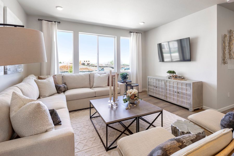 Representative furnished interior of a home built from the 3 by Tri Pointe Homes in Sugar Mill Village, Longmont (Image 18).