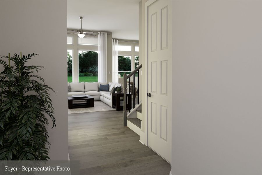 Representative furnished interior of a home built from the The Petal by David Weekley Homes in Reserve at Park Row, Houston (Image 5). Representative furnished interior of a home built from the The Petal by David Weekley Homes in Reserve at Park Row, Houston (Image 5).