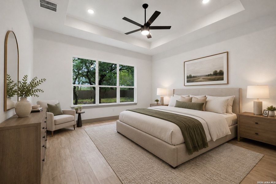 Furnished interior view inside a new home in , Fischer (Image 5).