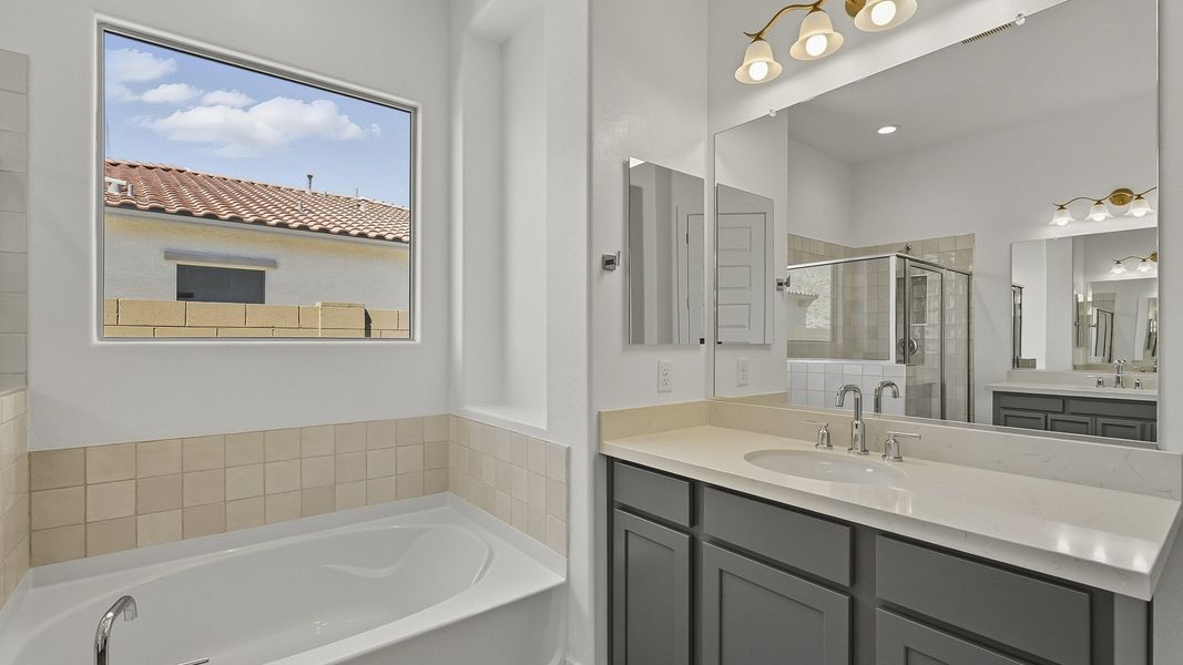 Furnished interior view inside a new home in Hacienda at Estrella, Goodyear (Image 25).