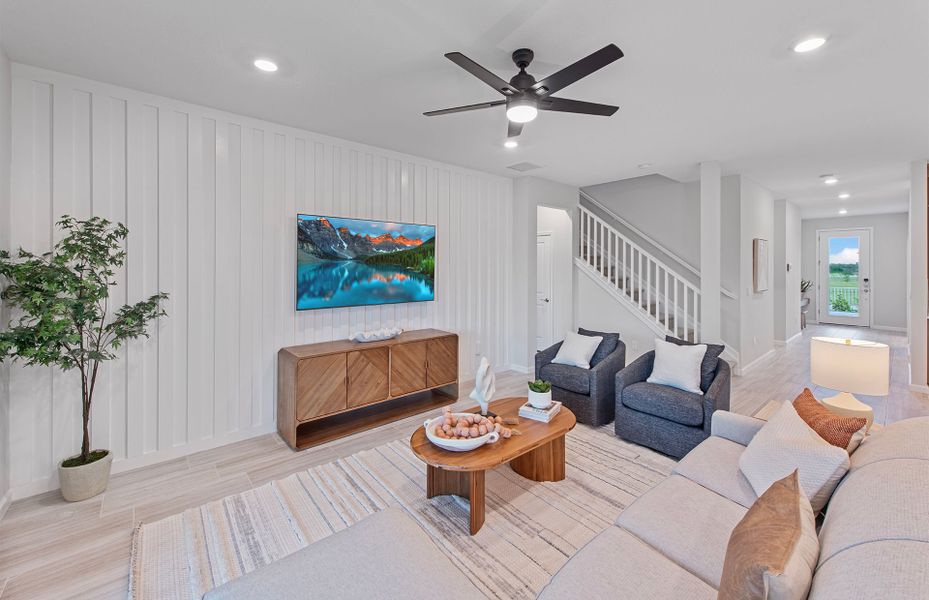 Furnished interior view inside a new home in Harbor Isle, Vero Beach (Image 18).