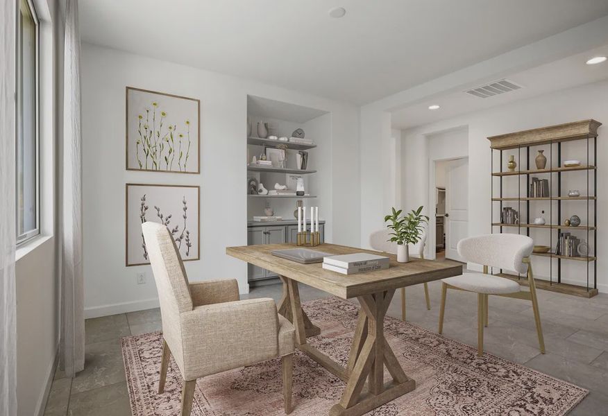 Virtually Staged Den - 7 of 31