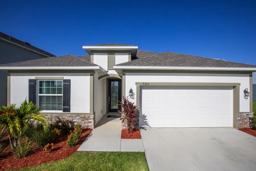 Front exterior of a new home in Northshore, Kingsland, GA, highlighting curb appeal (Image 1).