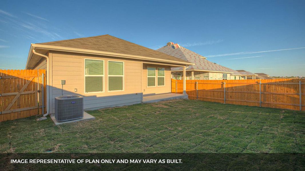 Exterior details and patio area of a home in Southgrove, Kyle (Image 3).