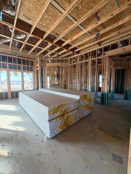 In-progress construction of a new home in Grayson Ridge, Van Alstyne, TX (Image 4).