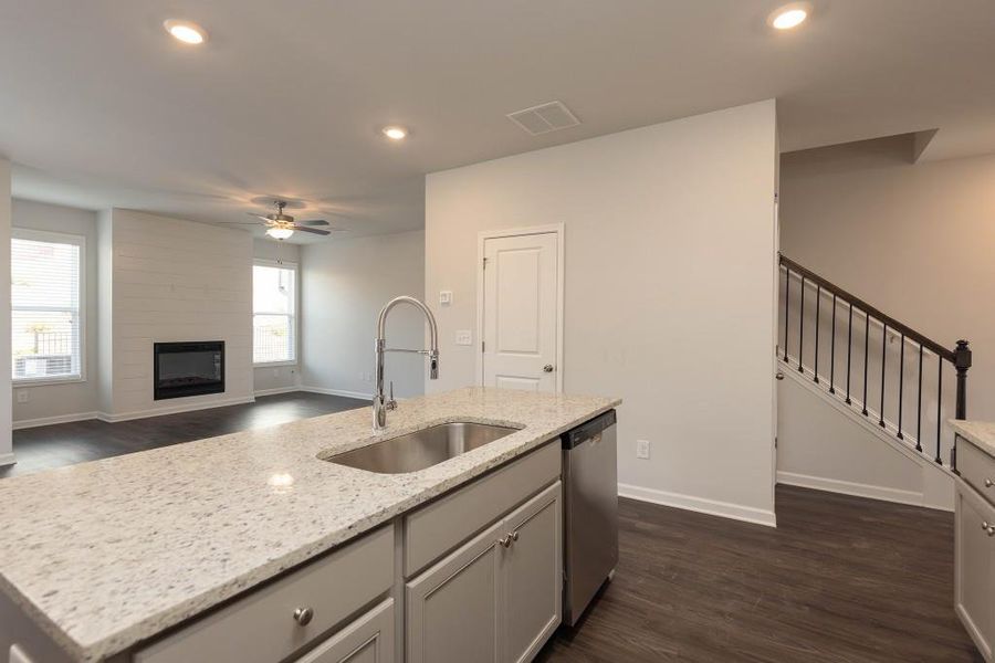 Furnished interior view inside a new home in , Suwanee (Image 10).