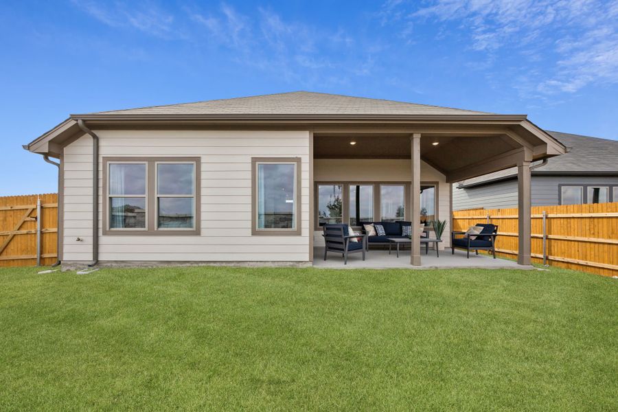 Patio in the Diamond home plan by Trophy Signature Homes – REPRESENTATIVE PHOTO Patio in the Diamond home plan by Trophy Signature Homes – REPRESENTATIVE PHOTO