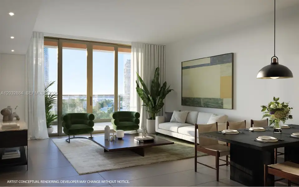 Furnished interior view inside a new home in , Miami (Image 7). Furnished interior view inside a new home in , Miami (Image 7).