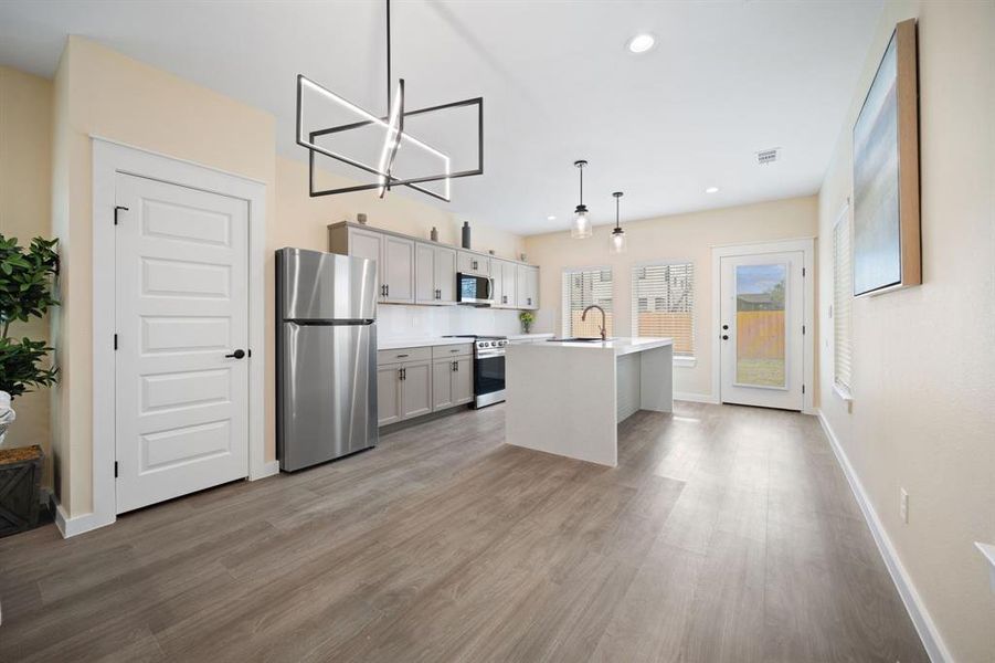 Furnished interior view inside a new home in , Dallas (Image 15).