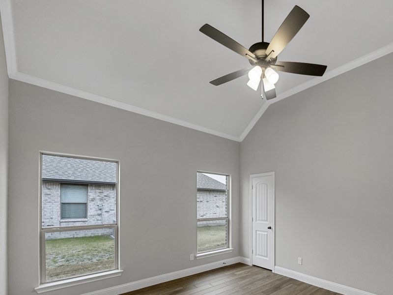 Representative unfurnished interior of a home built from the Eliot II by Robbie Hale Homes in High Meadows Estates, Nevada (Image 32). Representative unfurnished interior of a home built from the Eliot II by Robbie Hale Homes in High Meadows Estates, Nevada (Image 32).