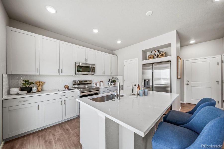 Furnished interior view inside a new home in , Aurora (Image 5). Furnished interior view inside a new home in , Aurora (Image 5).