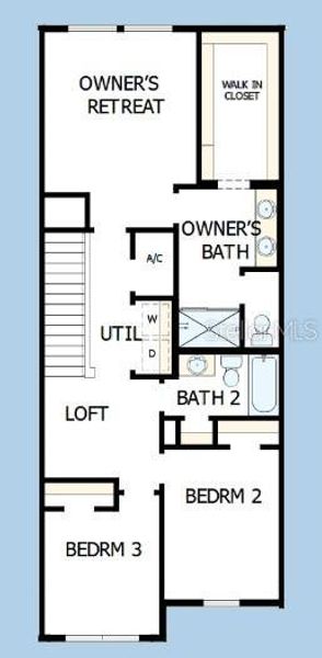 2D floor plan layout of this home in , Apollo Beach, FL (Image 3).