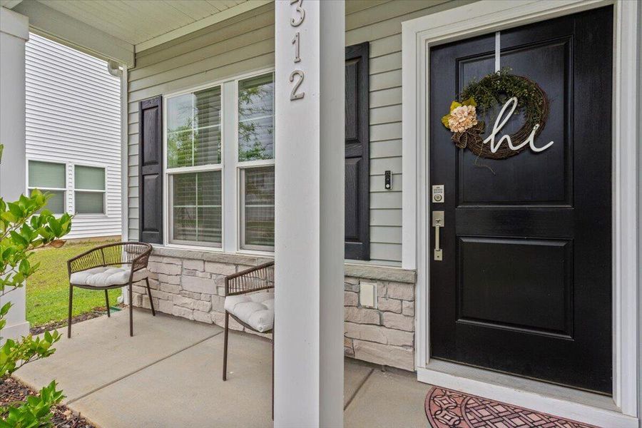 Exterior details and patio area of a home in Six Oaks, Summerville (Image 25).