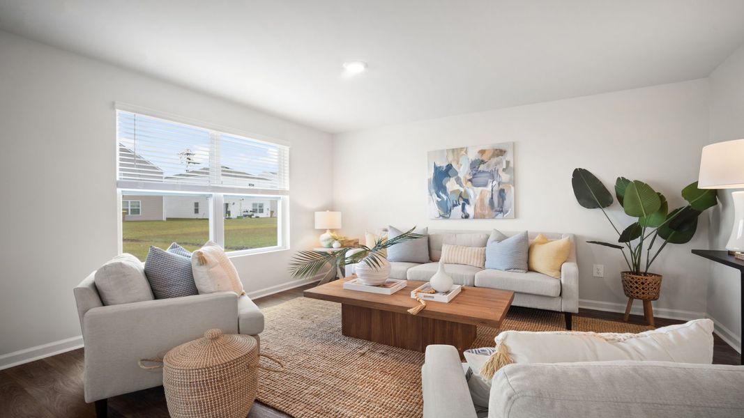 Furnished interior view inside a new home in The Groves at Bees Creek, Ridgeland (Image 14).