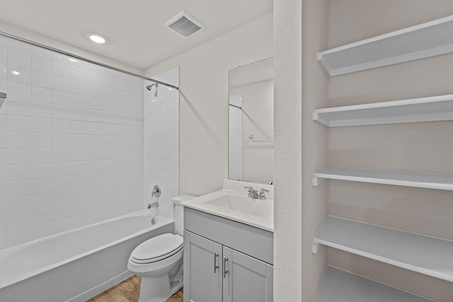 Furnished interior view inside a new home in Whisper South, San Marcos (Image 10). Furnished interior view inside a new home in Whisper South, San Marcos (Image 10).