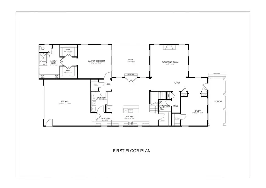 2D floor plan layout for the Byford by Avencia Homes in Riverwalk, Rock Hill, SC (Image 2).