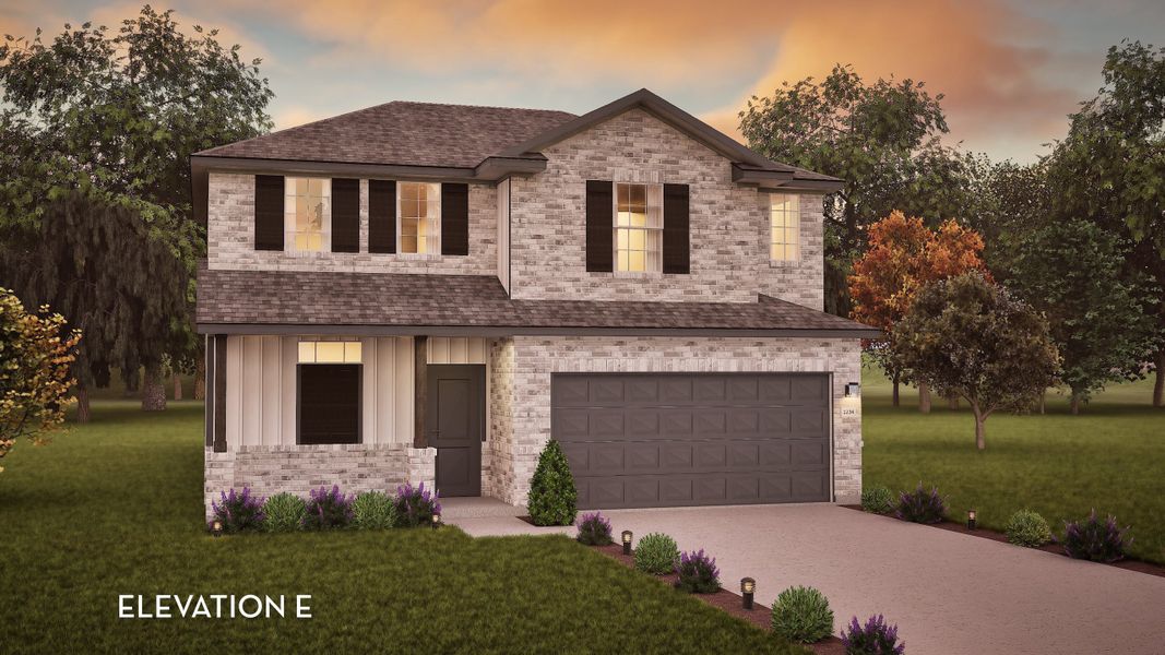 Representative exterior photo of a completed home built from the Lavaca by CastleRock Communities in Trails at Woodhaven Lakes, La Marque, TX (Image 2).