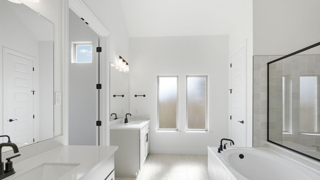 Furnished interior view inside a new home in Oaks at San Gabriel, Georgetown (Image 7).