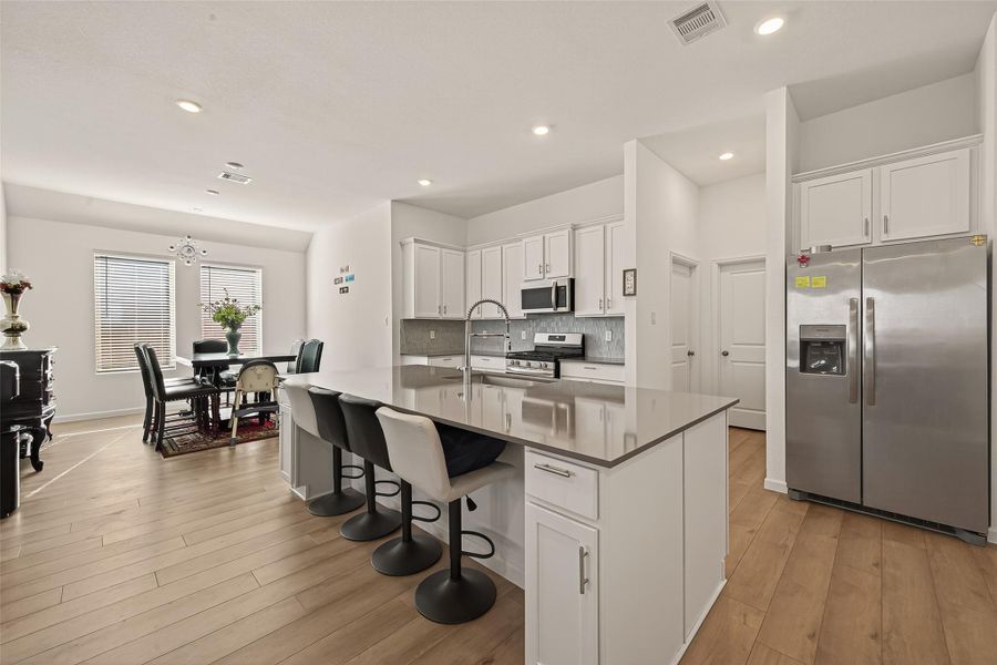 Furnished interior view inside a new home in Walnut Creek at Stone Creek: Fairway Collection, Rosenberg (Image 14). Furnished interior view inside a new home in Walnut Creek at Stone Creek: Fairway Collection, Rosenberg (Image 14).