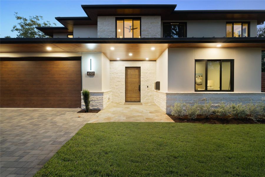 Front exterior of a new home in , Austin, TX, highlighting curb appeal (Image 24). Front exterior of a new home in , Austin, TX, highlighting curb appeal (Image 24).
