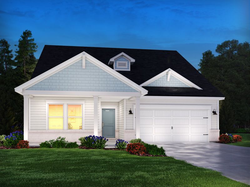 Representative exterior photo of a completed home built from the Carolina by Meritage Homes in Creekside Point, Little River, SC (Image 7).