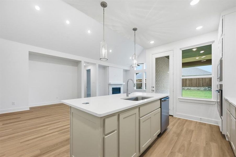 Furnished interior view inside a new home in Waterscape: 50ft. lots, Royse City (Image 8).