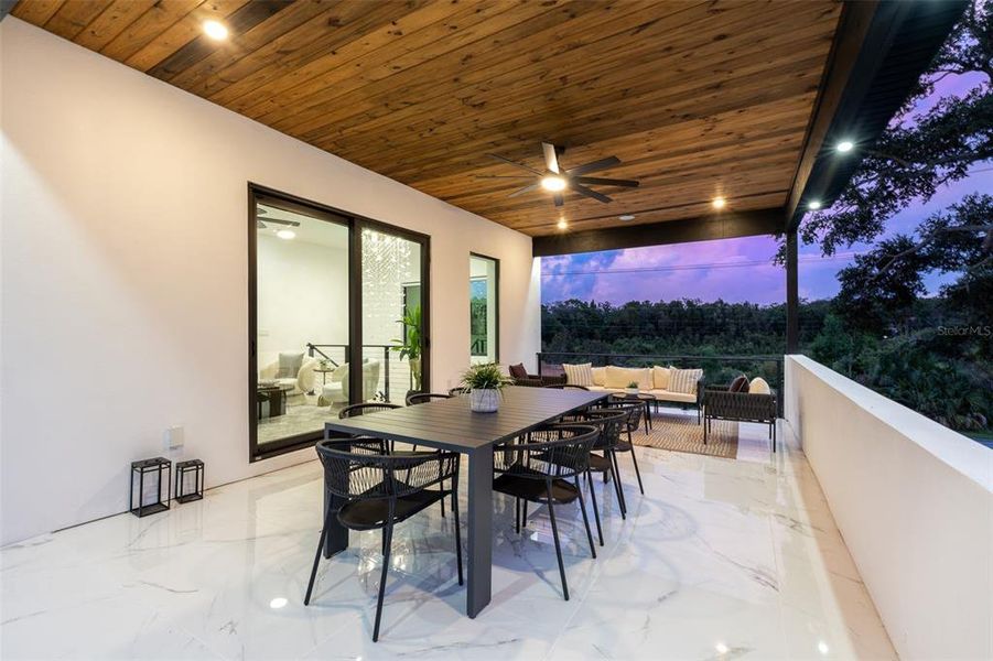 Exterior details and patio area of a home in , Tampa (Image 41).