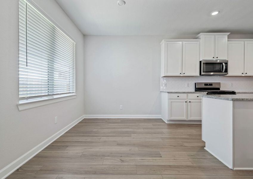 Dining room and adjoing kitchen