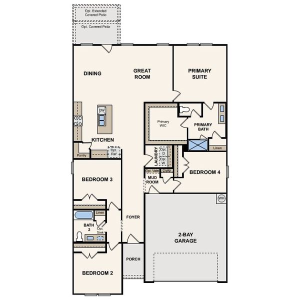 2D floor plan layout for the Cumberland by Century Communities in Mirabella, Brookshire, TX (Image 2). 2D floor plan layout for the Cumberland by Century Communities in Mirabella, Brookshire, TX (Image 2).