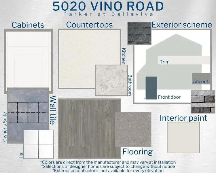 Parker - Colors for this home Parker - Colors for this home