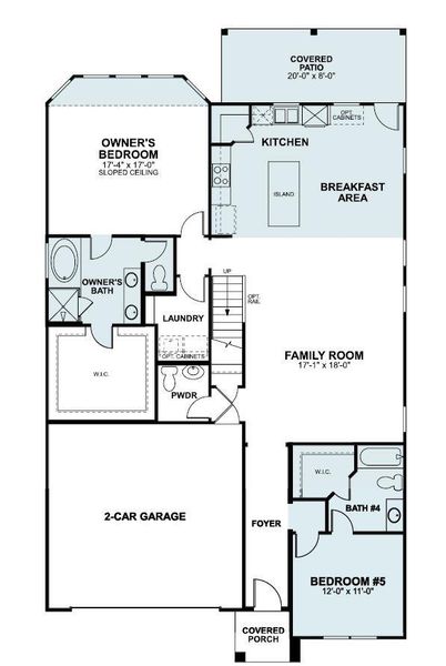 2D floor plan layout of this home in Edgewood, Leander, TX (Image 3). 2D floor plan layout of this home in Edgewood, Leander, TX (Image 3).