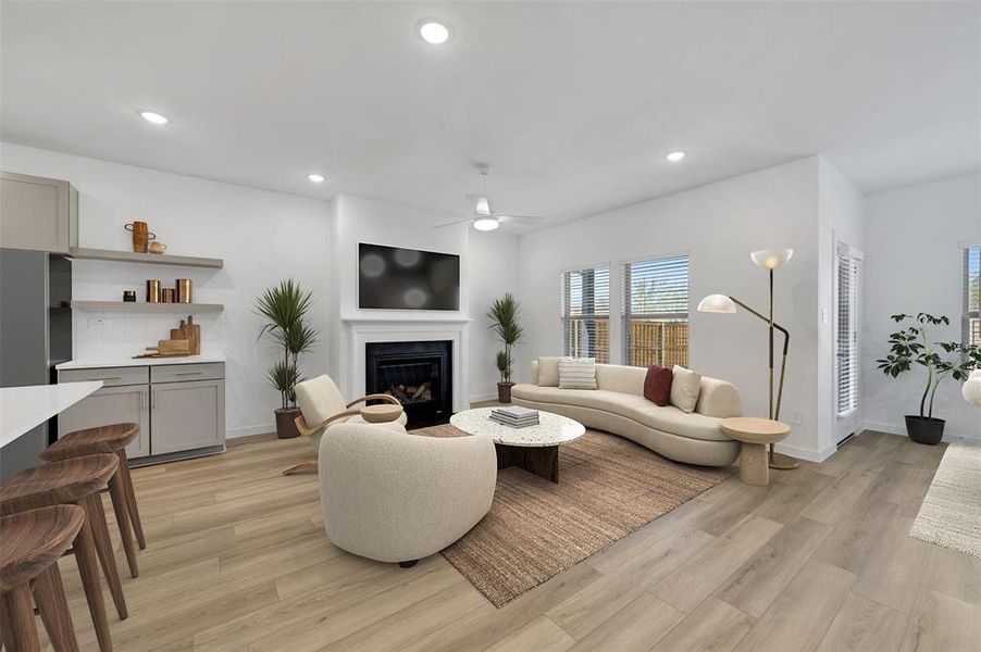 Furnished interior view inside a new home in Aspire at Reunion, Newark (Image 15).