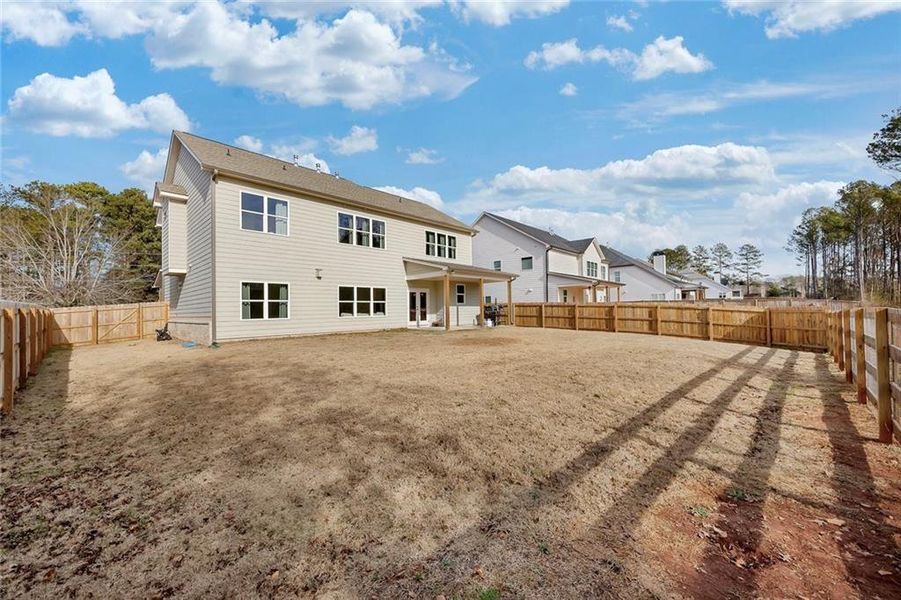 Exterior details and patio area of a home in , Marietta (Image 31).