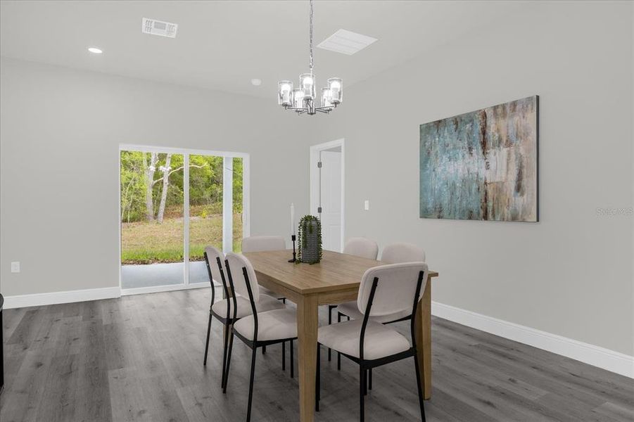 Furnished interior view inside a new home in , Dunnellon (Image 6).