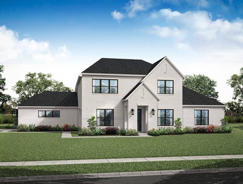 Representative exterior photo of a completed home built from the 3443 by Gracepoint Homes in Chapel Bend, Montgomery, TX (Image 1).