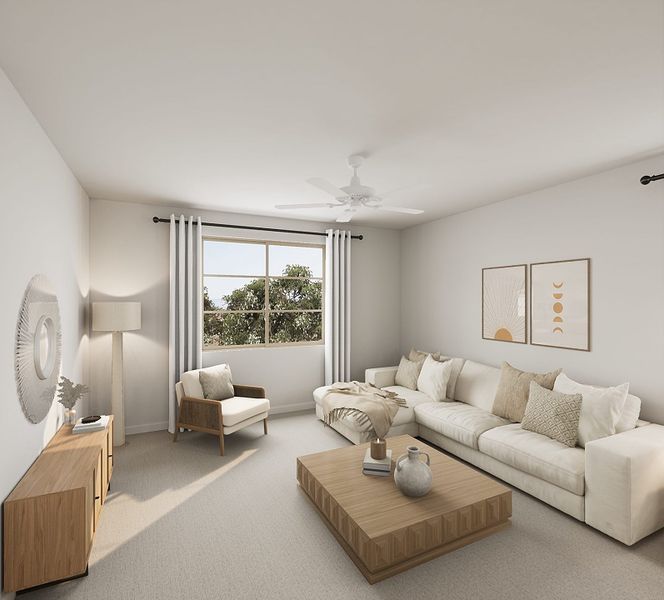 Representative furnished interior of a home built from the Laurel Plan 4002 by Tri Pointe Homes in Waterston Central, Gilbert (Image 15).