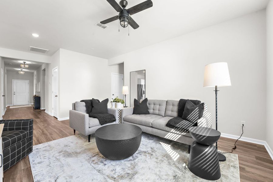 Furnished interior view inside a new home in Nexton, Summerville (Image 9). Furnished interior view inside a new home in Nexton, Summerville (Image 9).