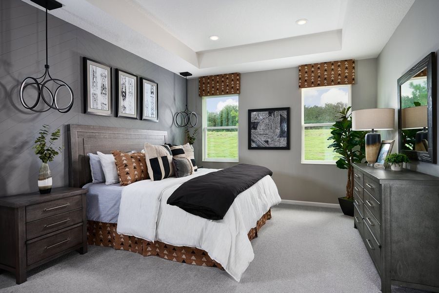 Representative furnished interior of a home built from the Hampton by Park Square Residential in Summerbrooke, Mount Dora (Image 7).