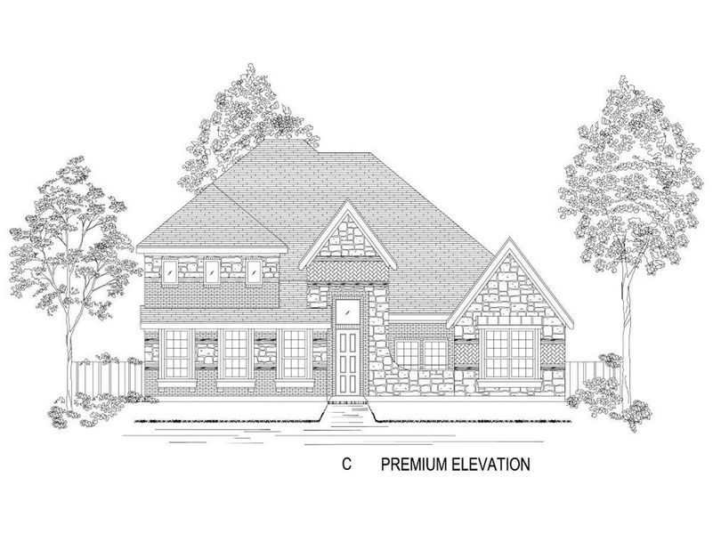 Representative rendering of the exterior for the Brenton R (Standard) by First Texas Homes (Image 9).