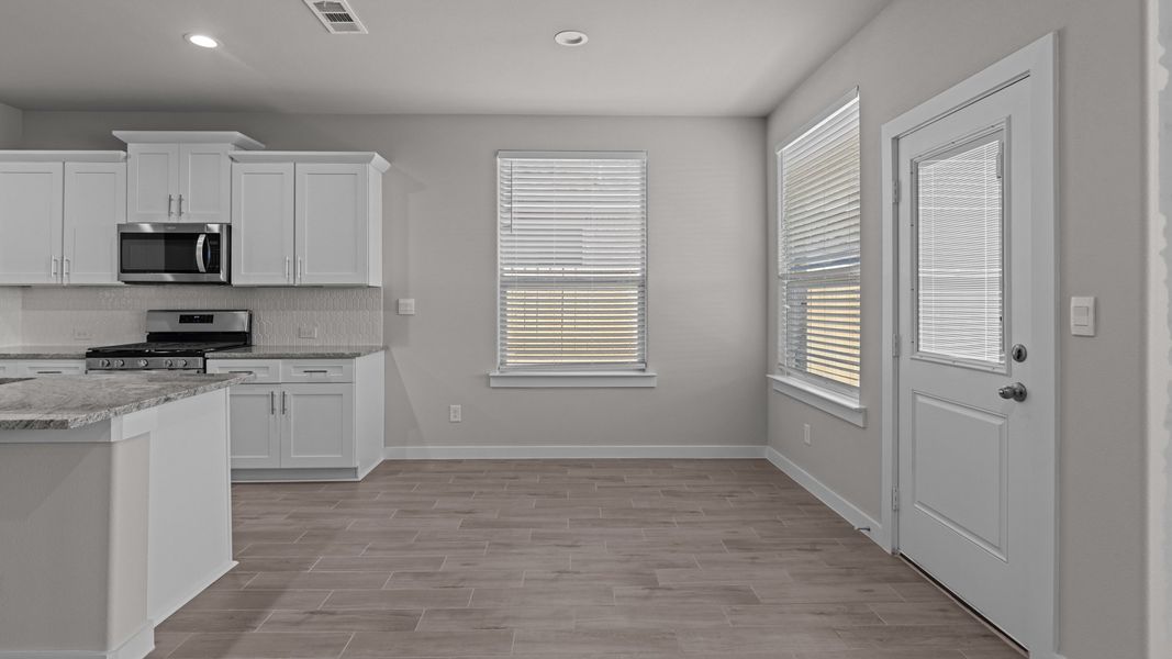 Representative furnished interior of a home built from the REDROCK by D.R. Horton in Northwest Passage, Midland (Image 6). Representative furnished interior of a home built from the REDROCK by D.R. Horton in Northwest Passage, Midland (Image 6).