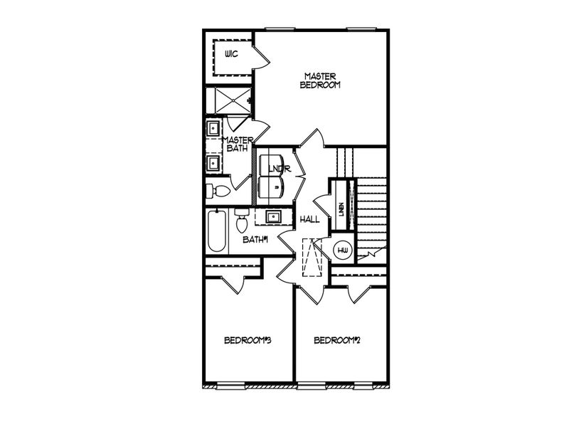 2D floor plan layout for the The Sanford by My Home Communities in Champion’s Walk, Athens, GA (Image 4).