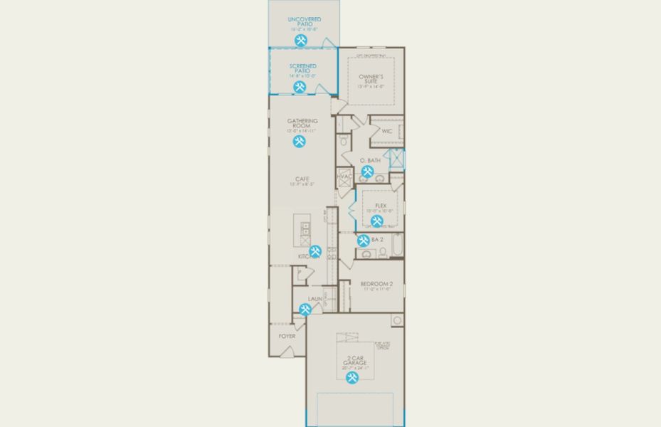 2D floor plan layout of this home in Sun City Hilton Head, Bluffton, SC (Image 3). 2D floor plan layout of this home in Sun City Hilton Head, Bluffton, SC (Image 3).