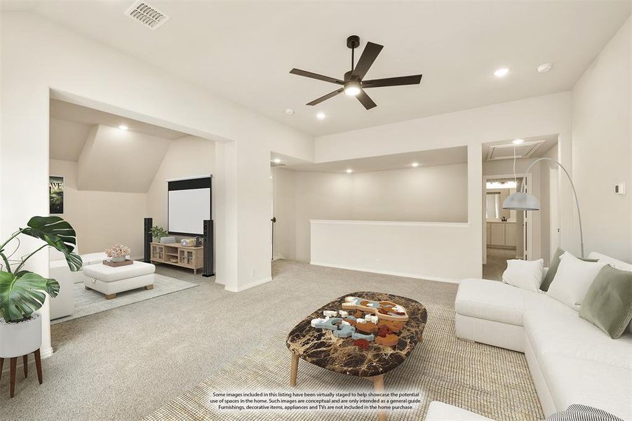 Furnished interior view inside a new home in Homestead at Daniel Farms Phase 2, DeSoto (Image 9). Furnished interior view inside a new home in Homestead at Daniel Farms Phase 2, DeSoto (Image 9).