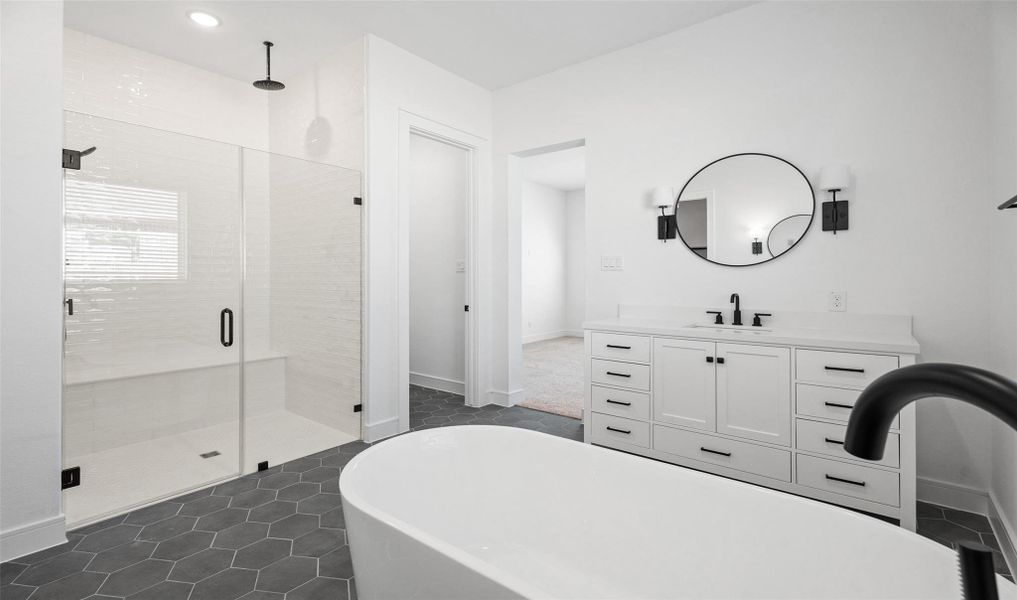 Spa-like primary bath (*Photo not of actual home and used for illustration purposes only.) Spa-like primary bath (*Photo not of actual home and used for illustration purposes only.)